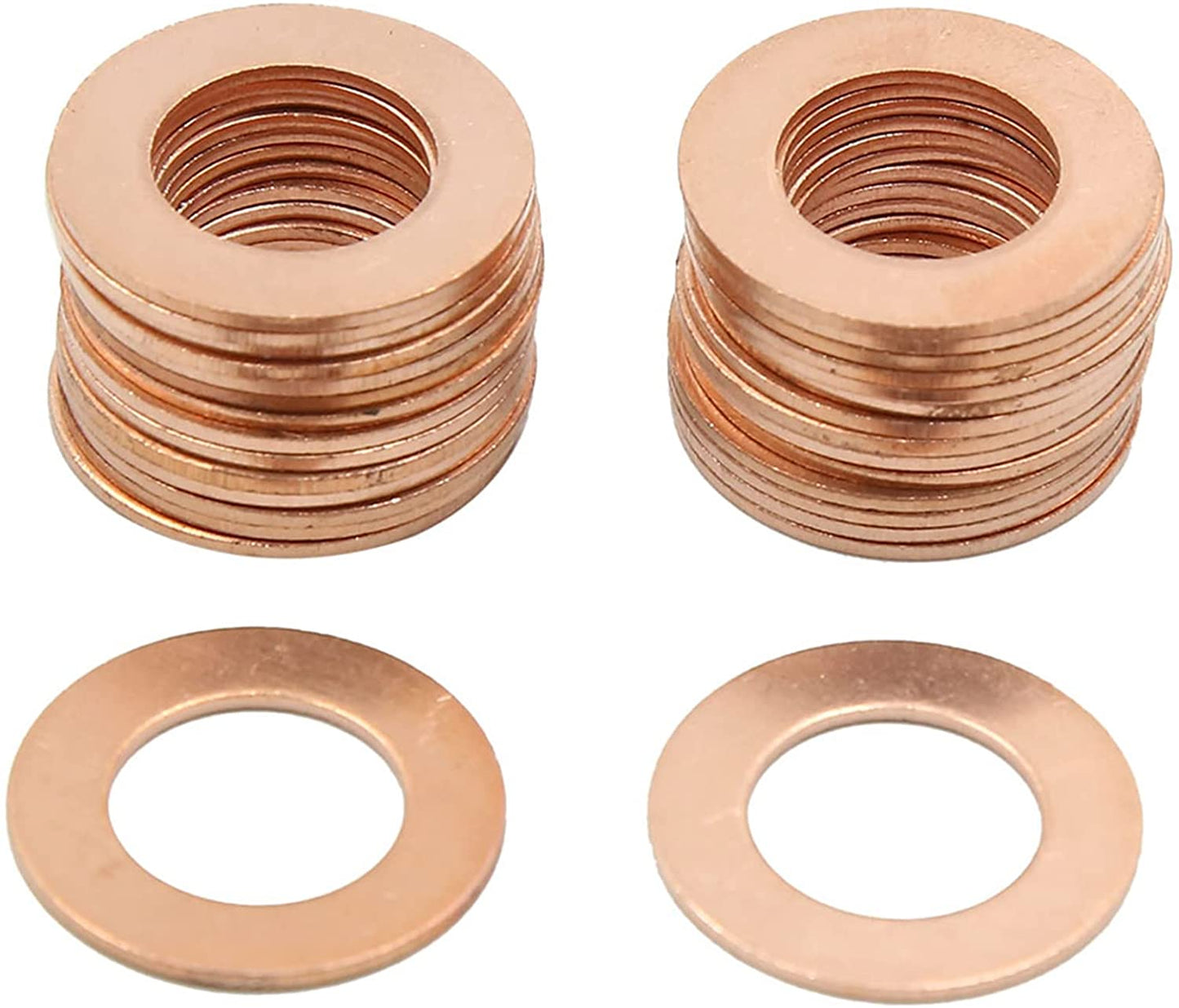 150pcs Metric M13x23x1mm Copper flat washer gasket Copper crush washer Sealing Ring for Screw Bolt Nut