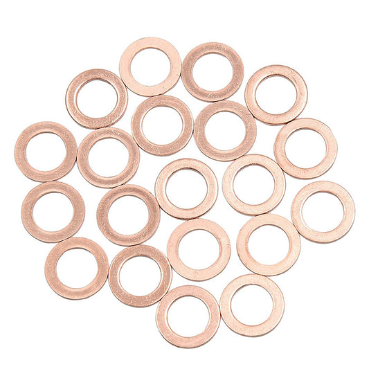 250pcs Metric M10x15x1mm Copper flat washer gasket Copper crush washer Sealing Ring for Screw Bolt Nut