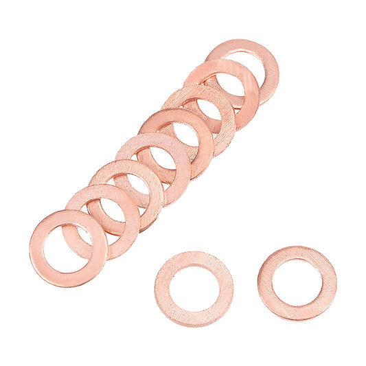 500pcs Metric M6x10x1mm Copper Flat Washer Sealing Ring for Screw Bolt Nut