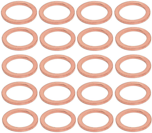 200pcs Metric M18x24x1.5mm Copper flat washer gasket Copper crush washer Sealing Ring for Screw Bolt Nut