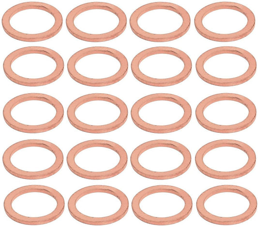 200pcs Metric M18x24x1.5mm Copper flat washer gasket Copper crush washer Sealing Ring for Screw Bolt Nut