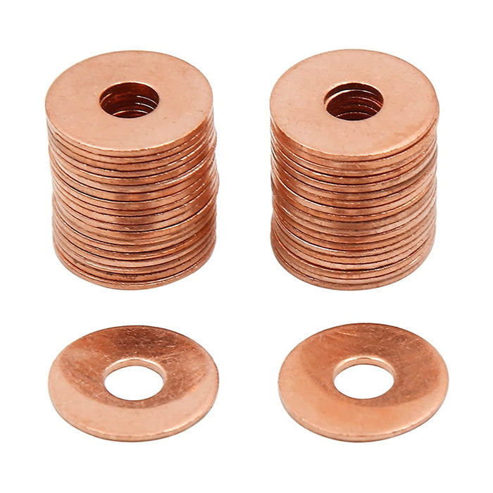 250pcs Metric M6x18x1mm Copper flat washer gasket Copper crush washer Sealing Ring for Screw Bolt Nut