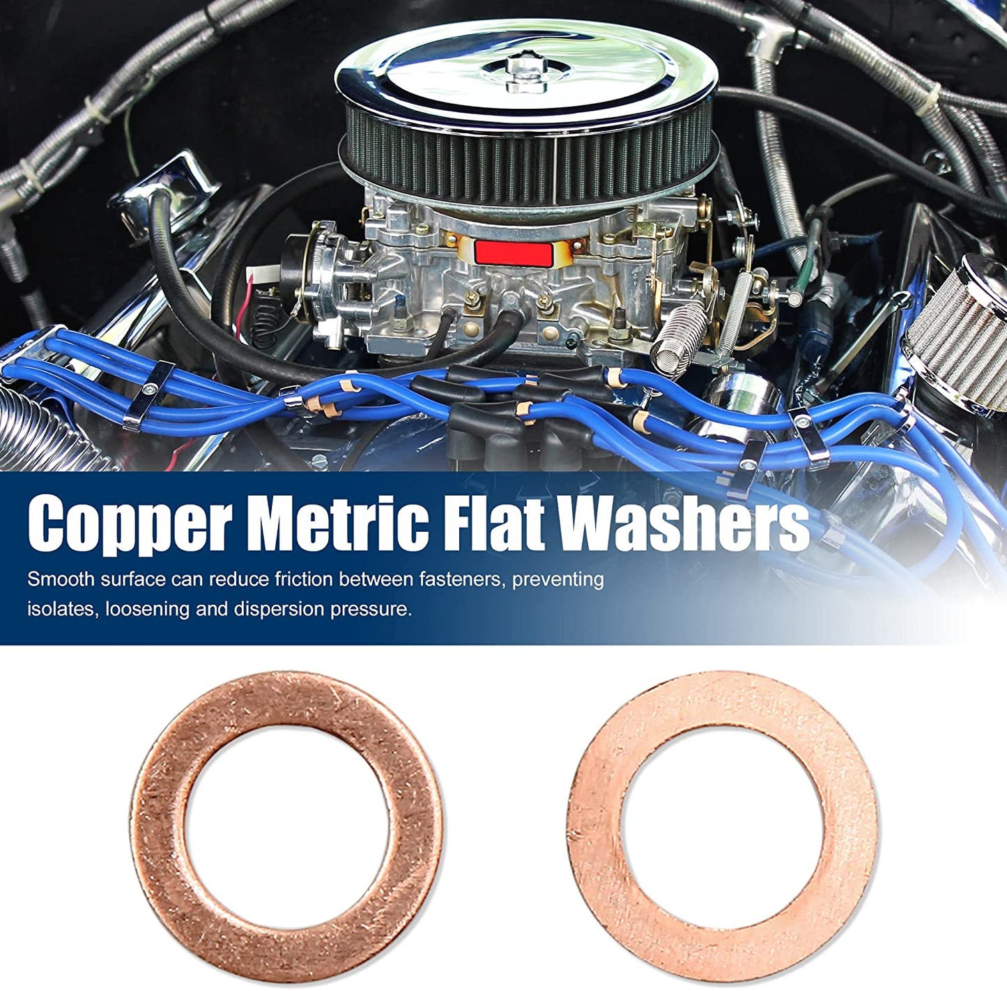 250pcs Metric M10x15x1mm Copper flat washer gasket Copper crush washer Sealing Ring for Screw Bolt Nut