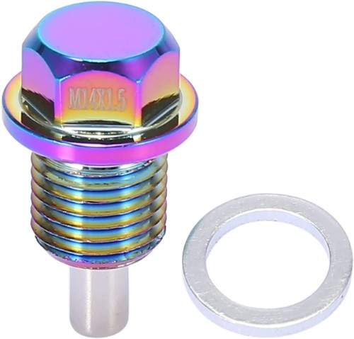 M14-1.5 Multicolor Magnetic Oil Drain Plug with Gaskets for Universal Car